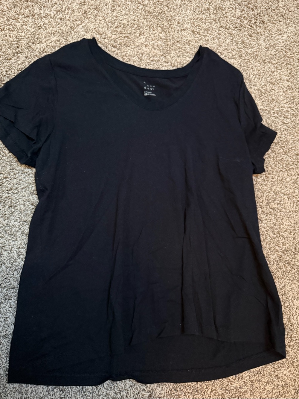 a new day Black Scoop Neck Short Sleeve Tee